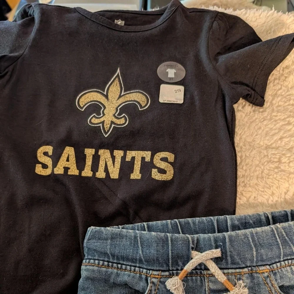 2T NFL Saints babygirl outfit